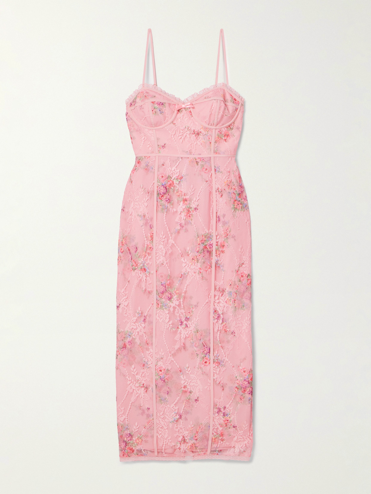 Loveshackfancy Tresor Floral Midi Dress In Pink