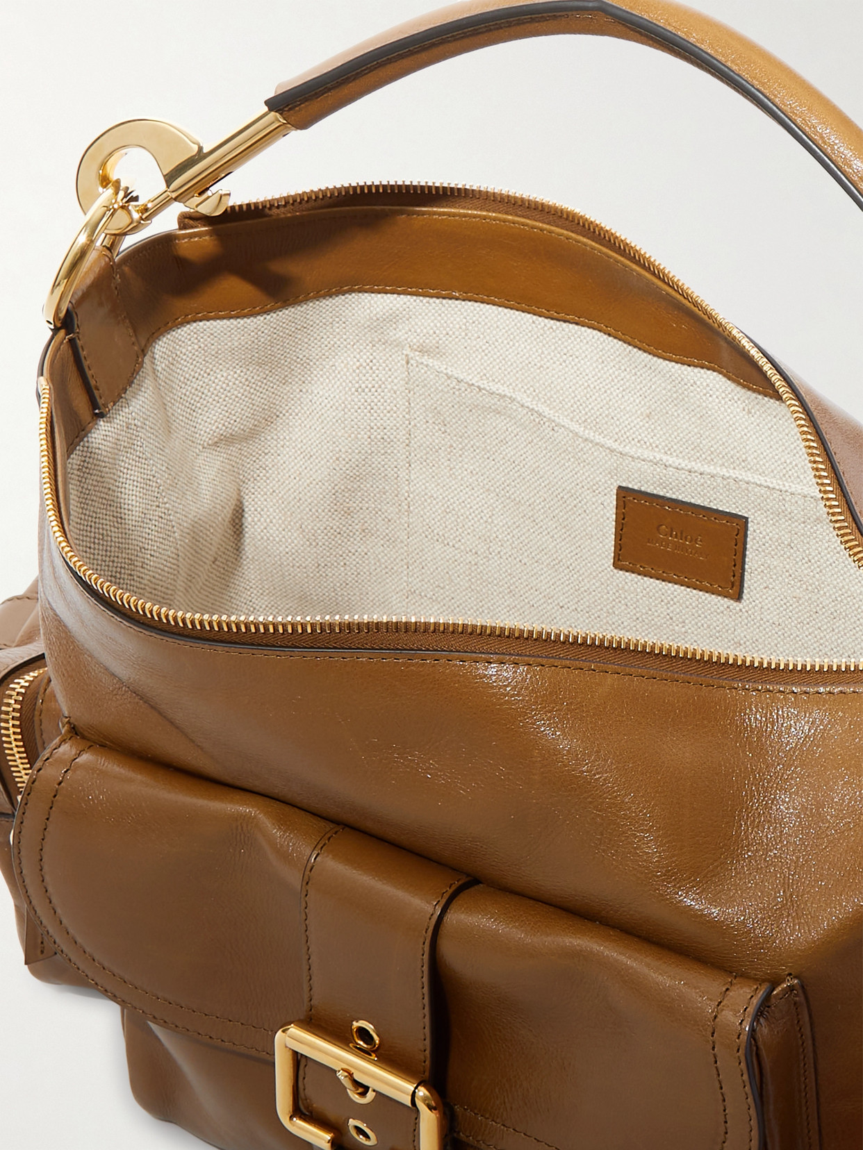 Chloé Camera Leather Shoulder Bag In Brown