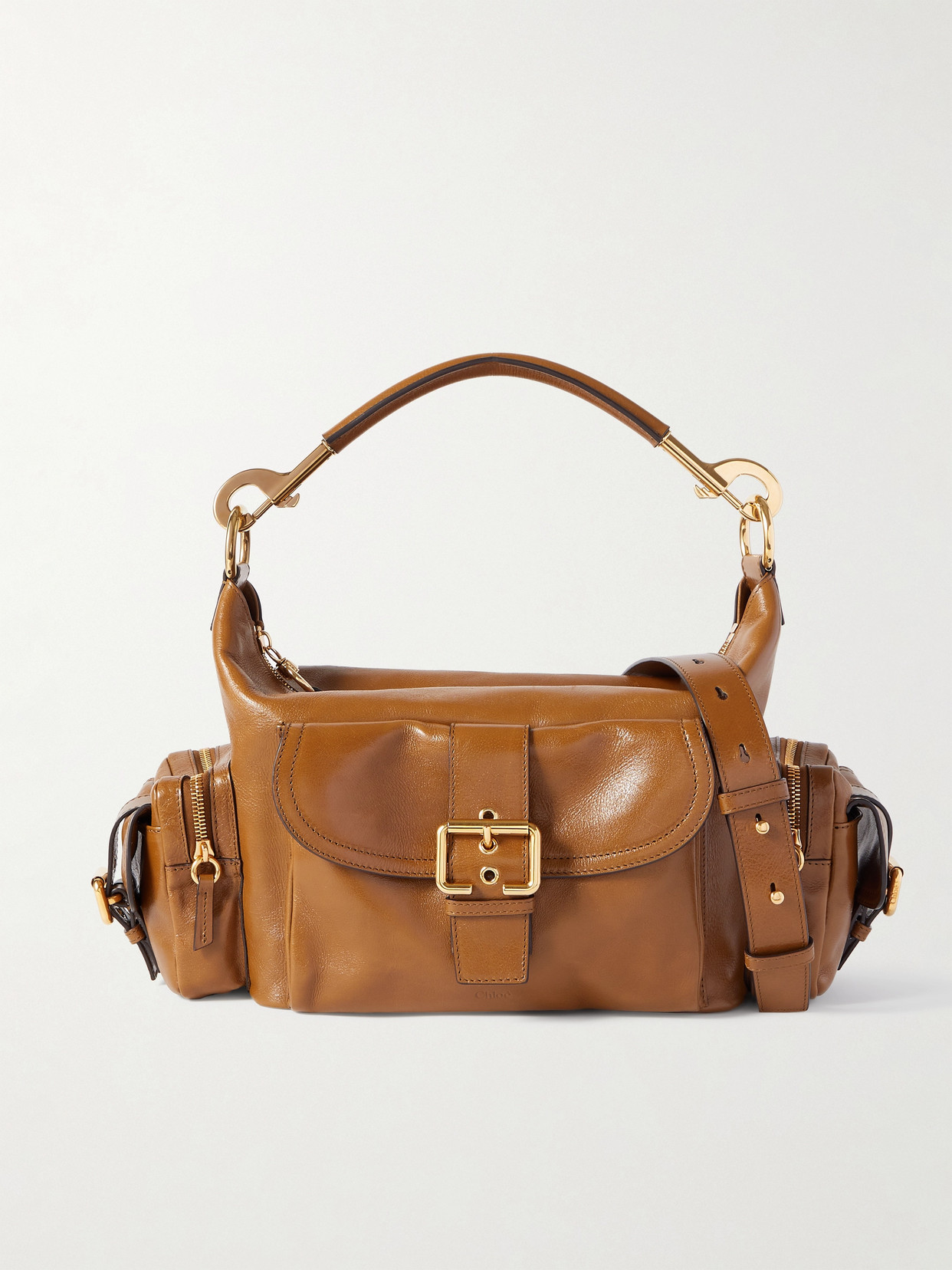 Chloé Camera Leather Shoulder Bag In Brown