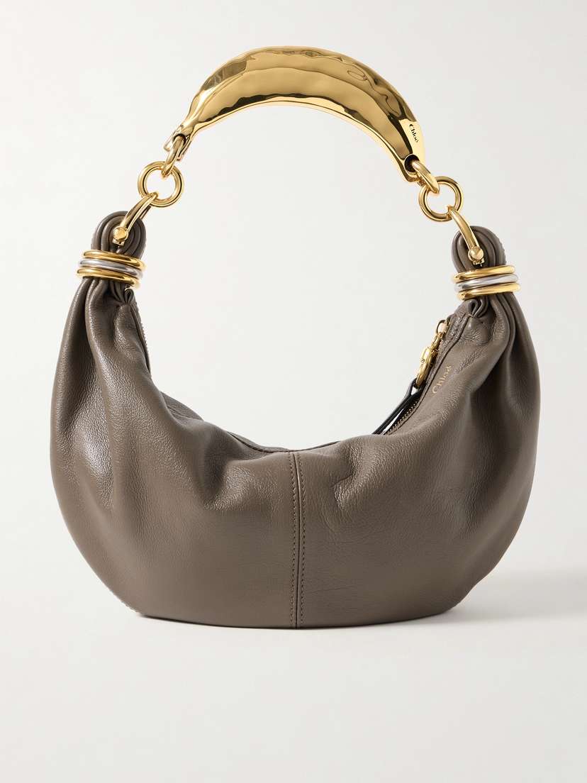 Chloé Bracelet Embellished Textured-leather Shoulder Bag
