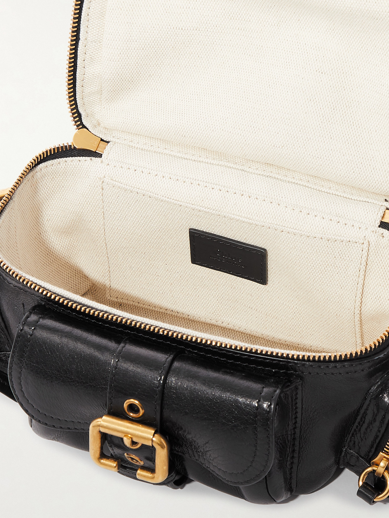 Chloé Leather Camera Handbag Adjustable Strap In Black