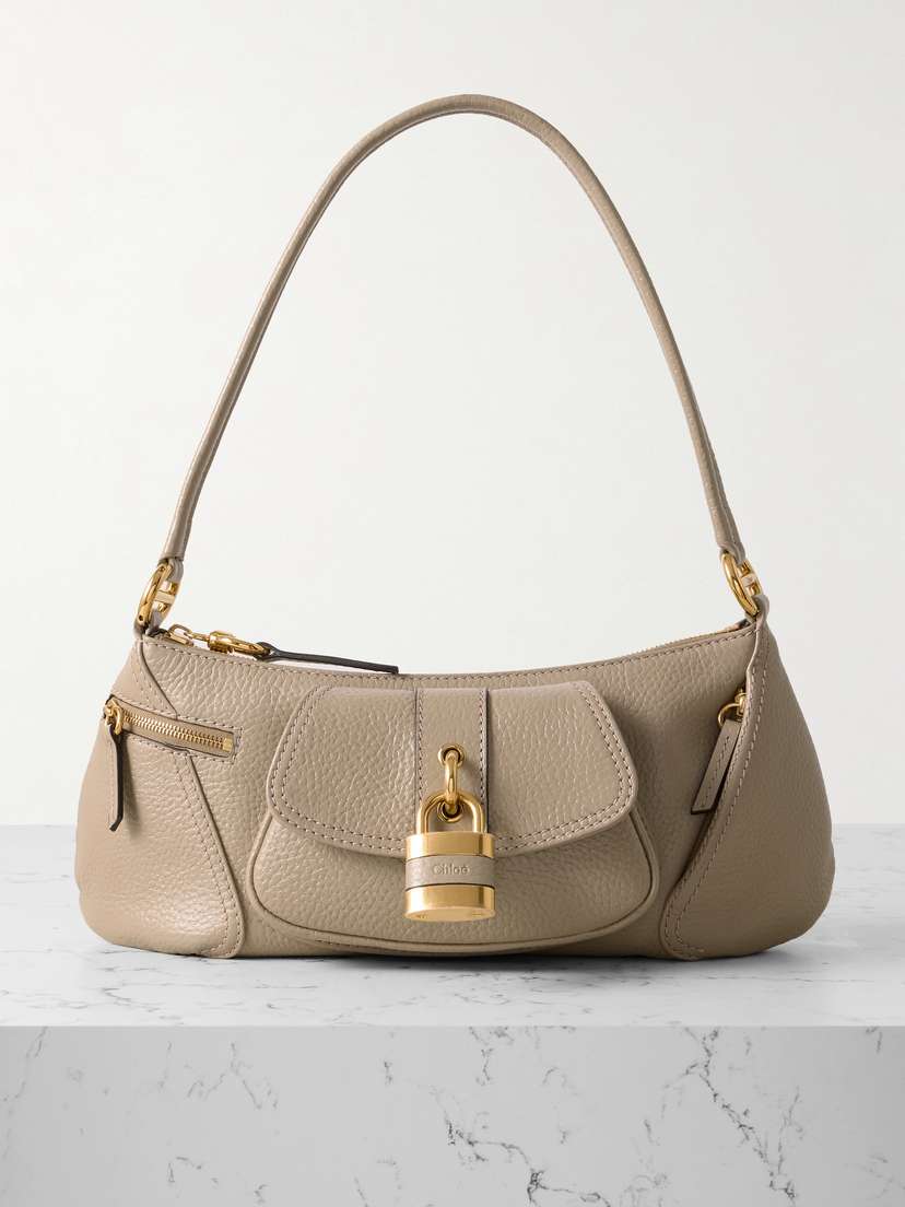 Chloé The 99 Embellished Textured-leather Shoulder Bag
