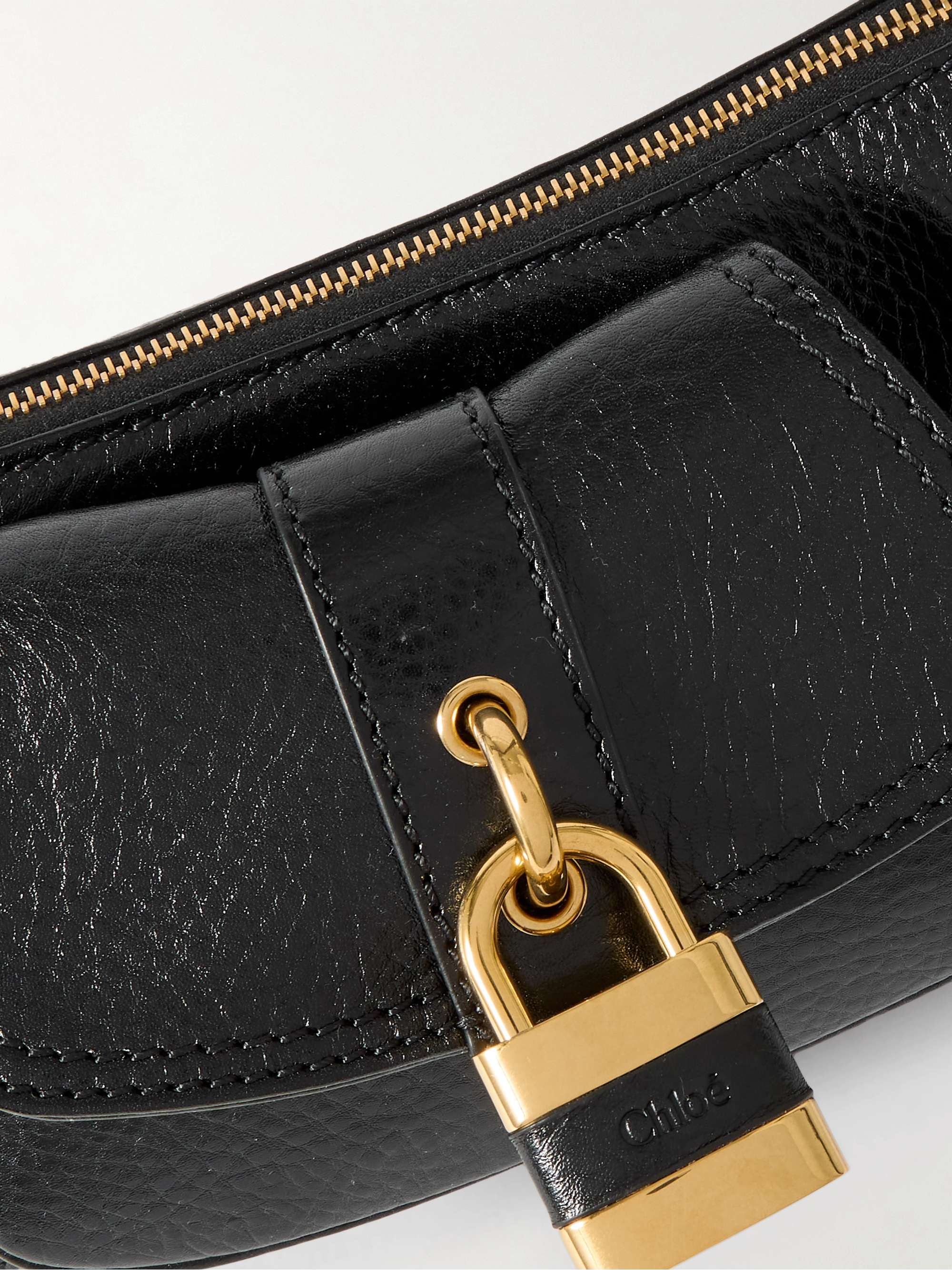 CHLOÉ The 99 embellished textured-leather shoulder bag | NET CHLOÉ The 99 embellished textured-leather shoulder bag | NET