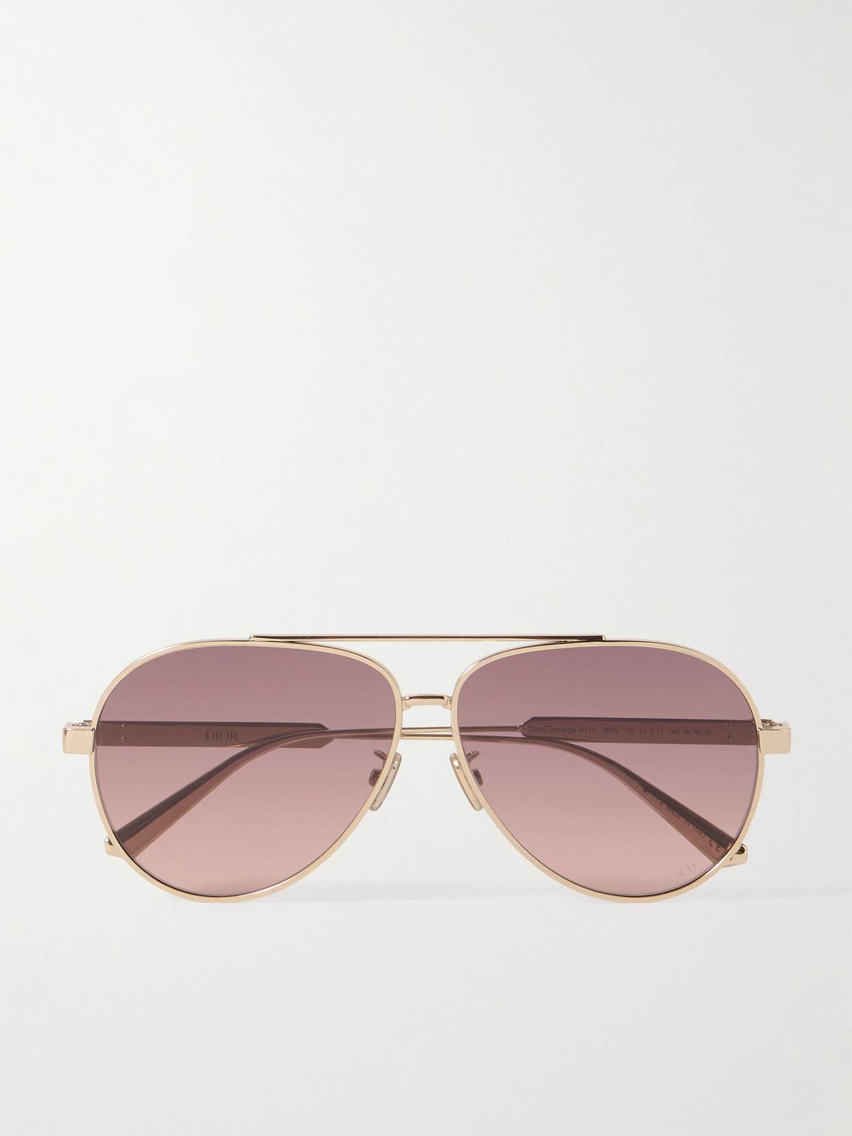DIOR Eyewear - Diorcannage A1u Gold-tone Aviator-style Sunglasses - One size