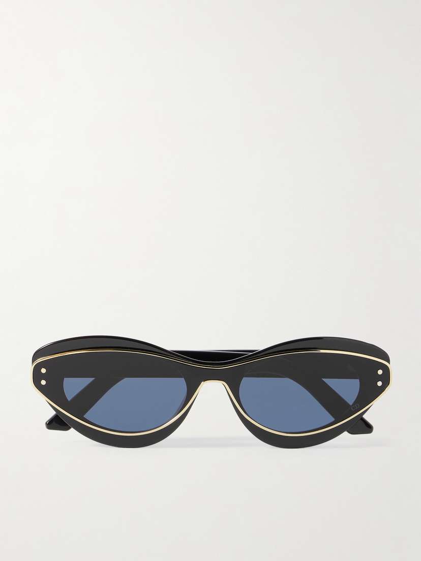 DIOR Eyewear Diormeteor B1i Gold-tone And Acetate Cat-eye Sunglasses