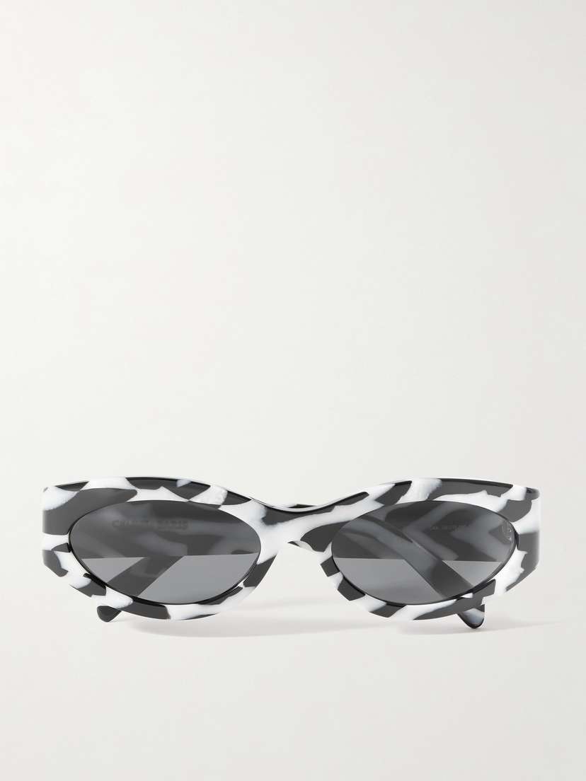 CELINE Eyewear Monochroms Cat-eye Zebra-print Acetate Sunglasses
