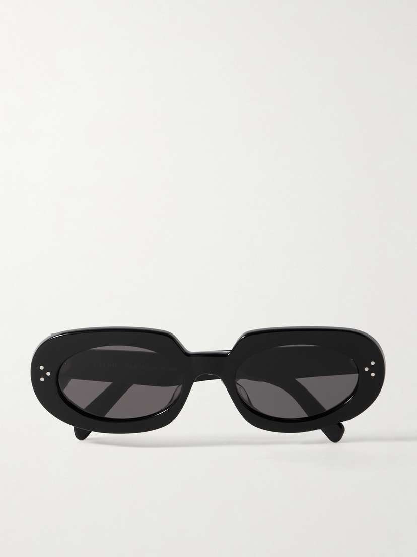 CELINE Eyewear Bold Oval-frame Acetate Sunglasses