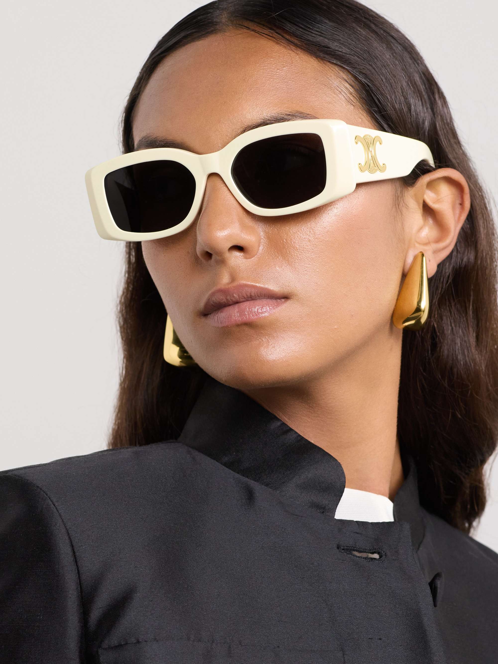 CELINE EYEWEAR Triomphe oversized square-frame acetate sunglasses |  NET-A-PORTER