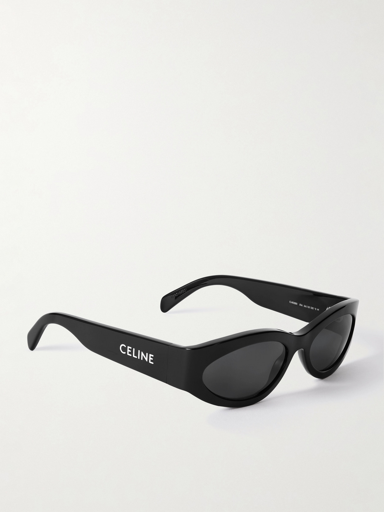 Celine Monochroms Cat-eye Acetate Sunglasses In Black