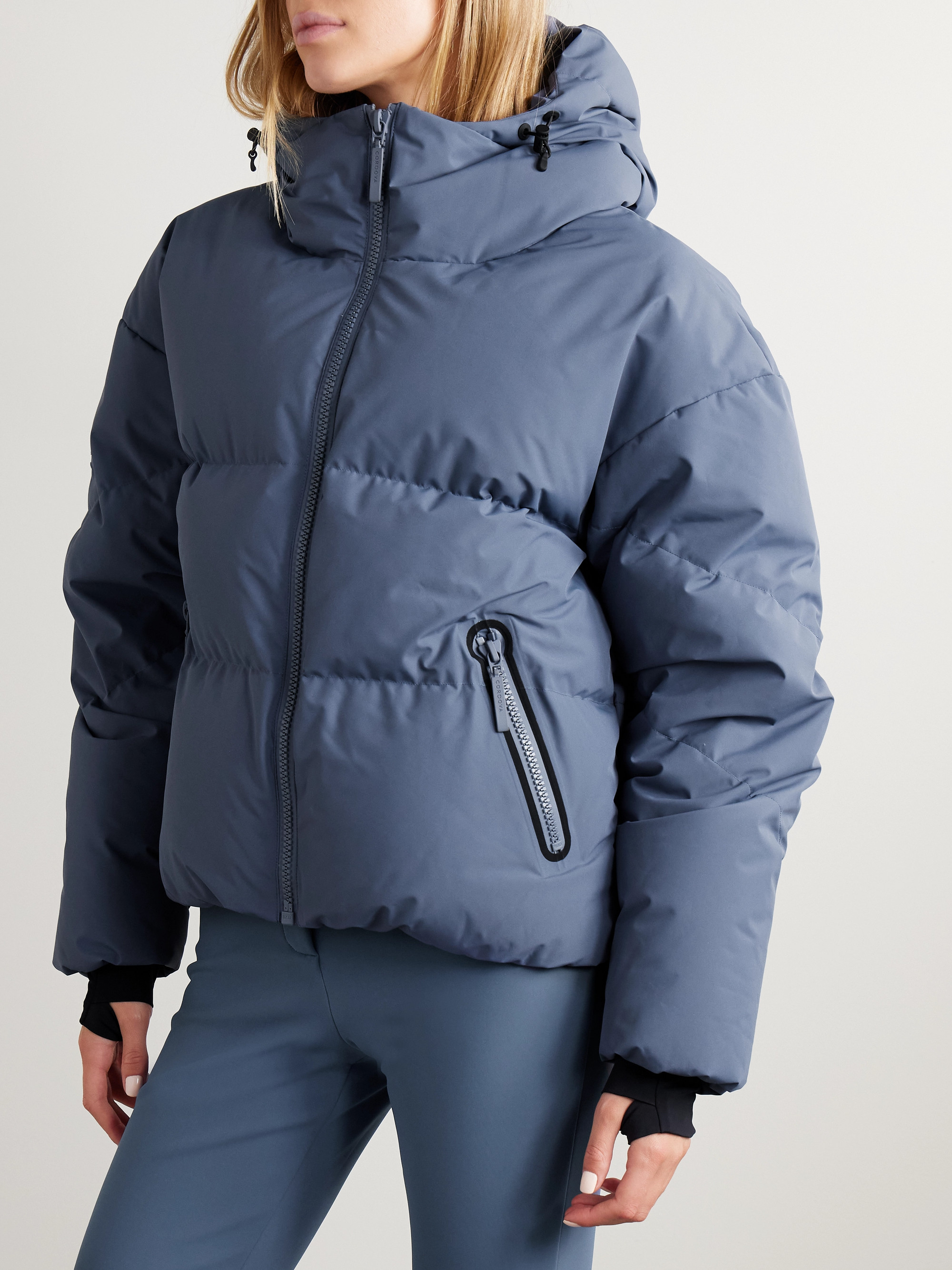 ミエルアバンギャルド　ブルーラベル　ダウンジャケット CORDOVA - Meribel hooded quilted down ski jacket | Plush