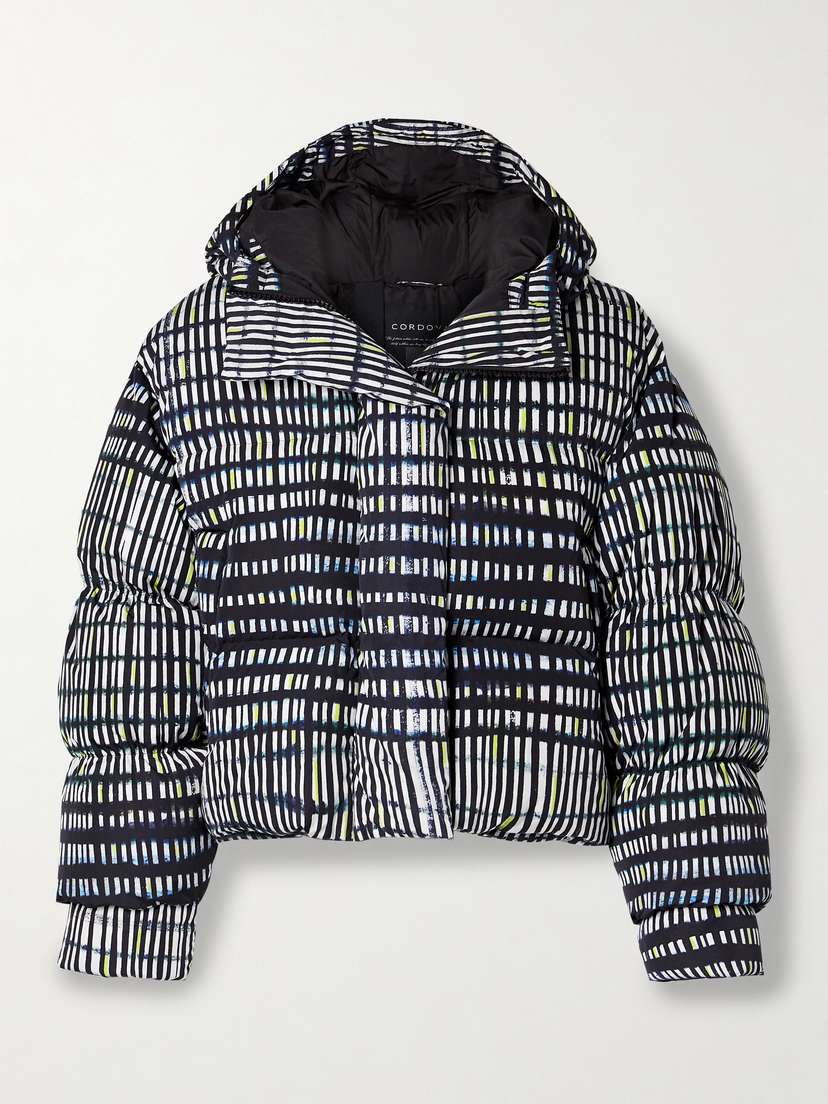 Cordova Aomori Hooded Printed Quilted Down Ski Jacket