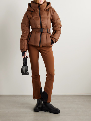 CORDOVA Monterosa belted hooded quilted down ski jacket