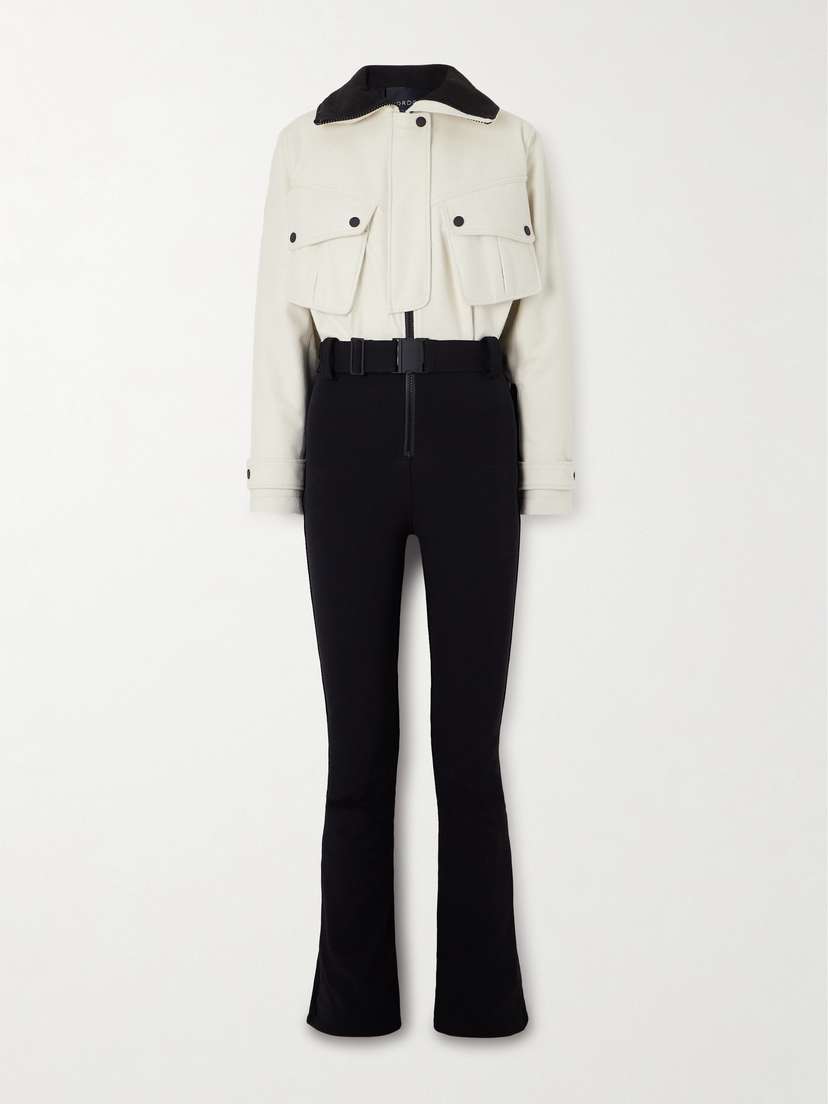 Cordova The Telluride Belted Two-tone Wool-blend And Twill Ski Suit