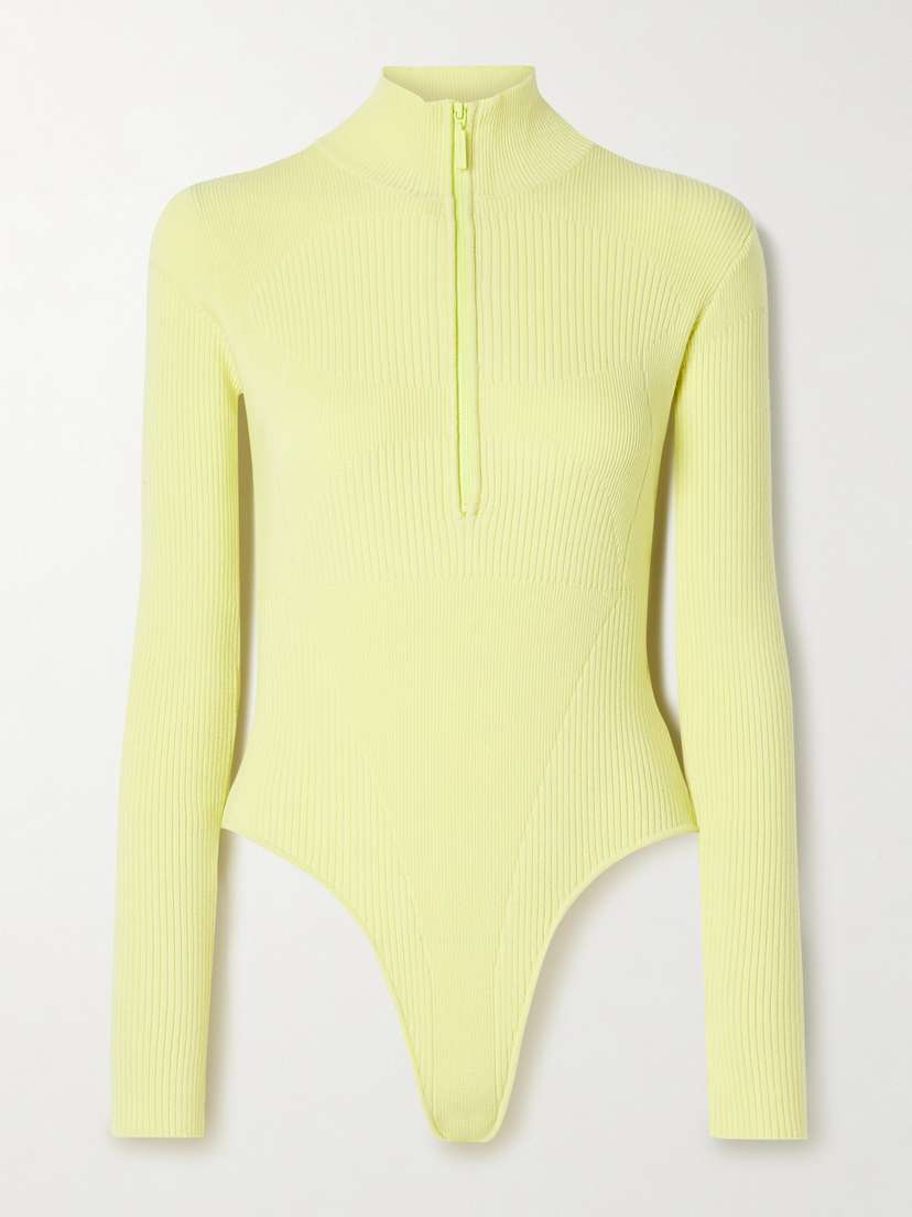 Cordova Butte Ribbed Merino Wool-blend Turtleneck Bodysuit