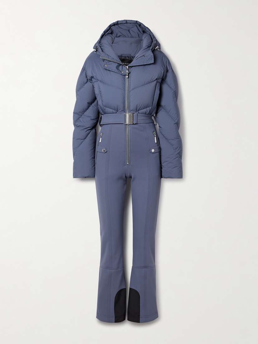 Cordova Ajax Belted Hooded Quilted Down Ski Suit