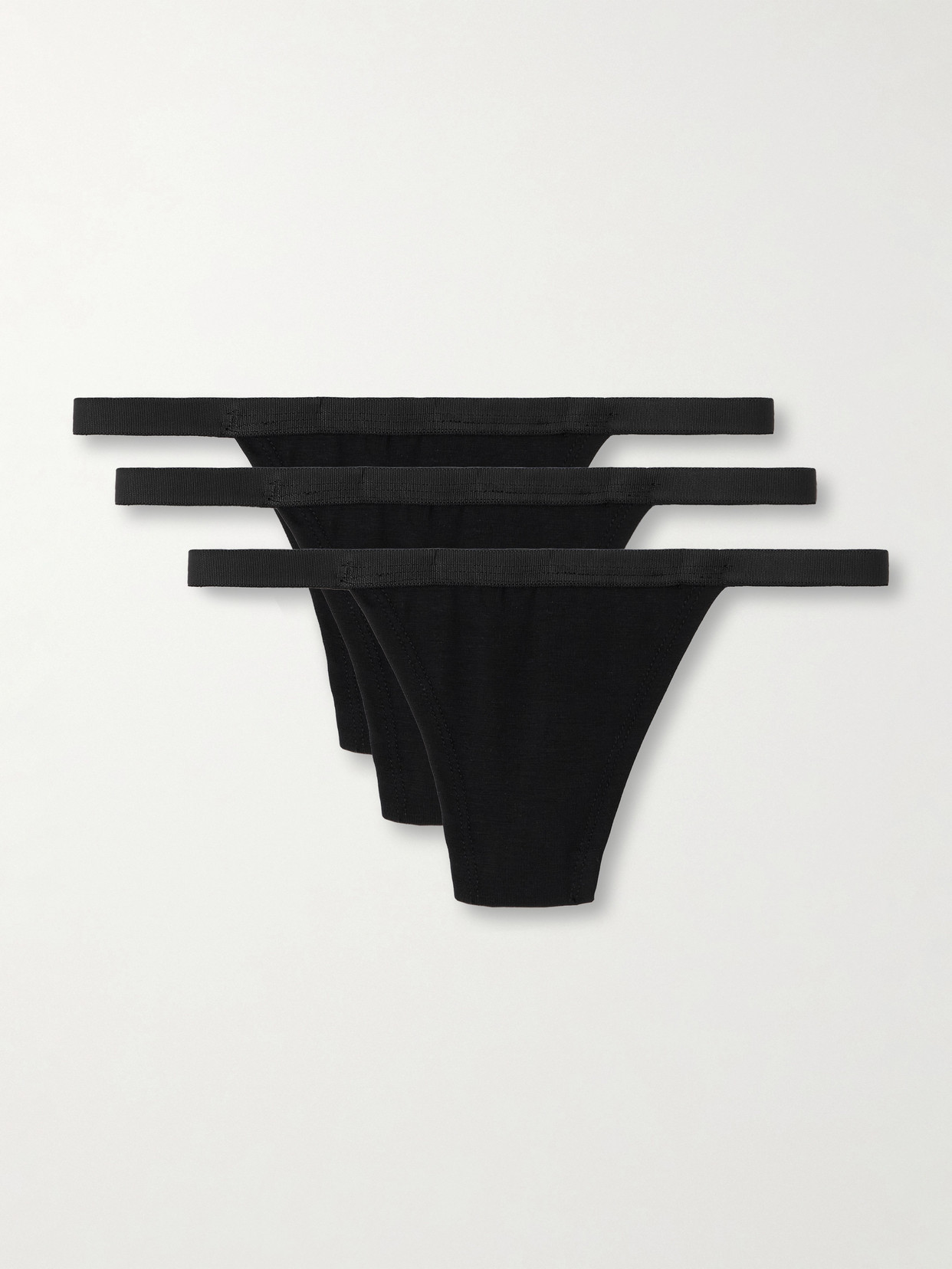 Cdlp Set Of Three Stretch-tencel™ Lyocell Thongs In Unknown