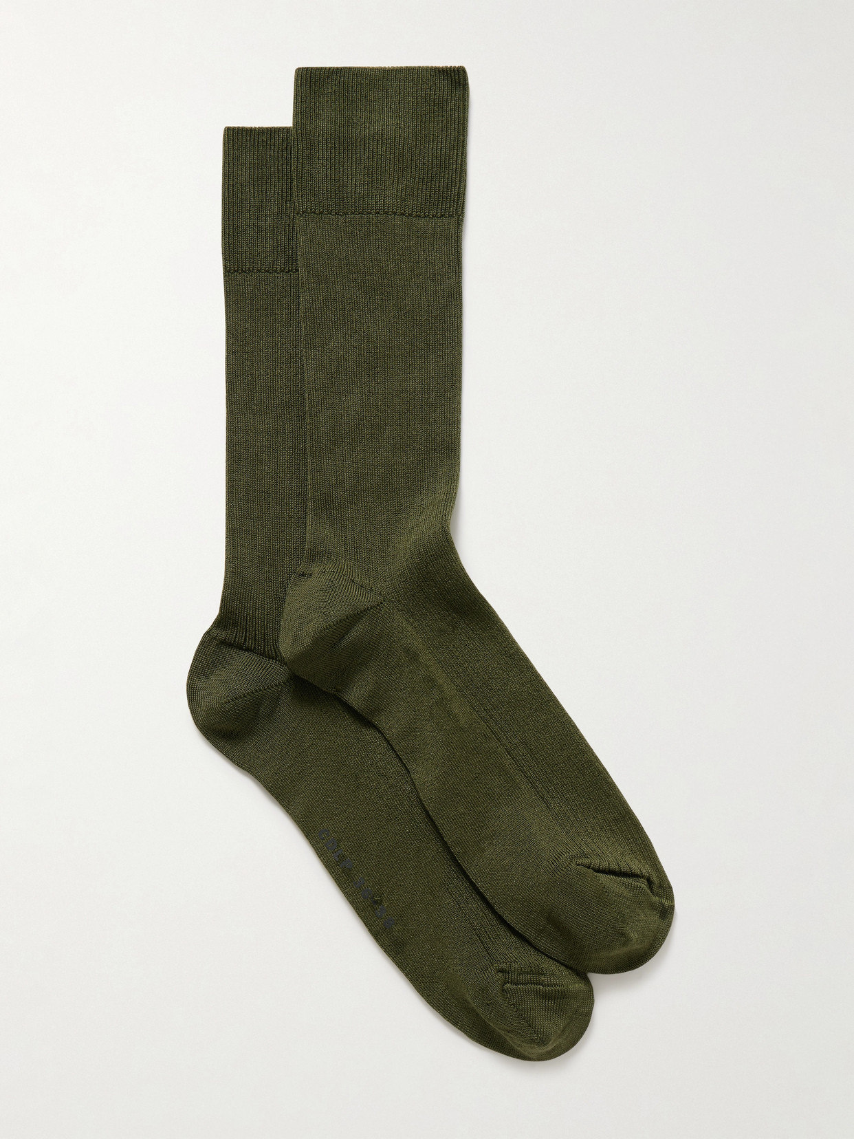 Cdlp Set Of Six Ribbed Cotton-blend Socks In Black