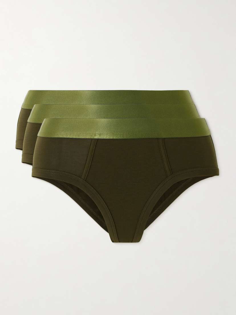 CDLP Set Of Three Stretch-tencel Lyocell Briefs