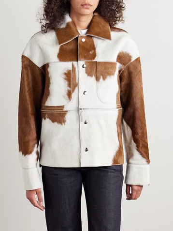 CORDOVA Highlands convertible paneled calf hair jacket