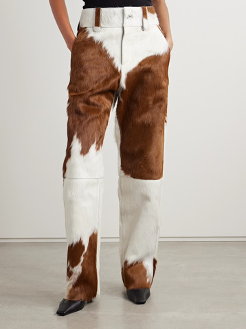 CORDOVA Highlands paneled calf hair wide-leg pants