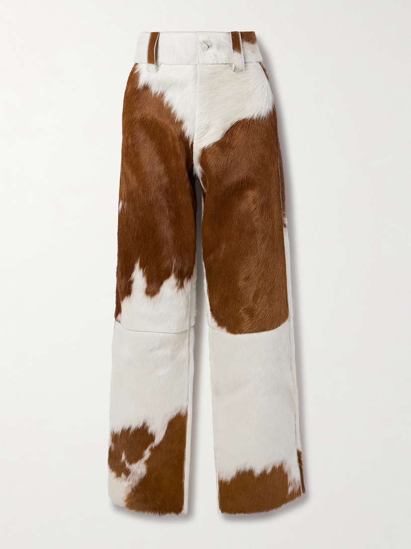 Cordova Highlands Paneled Calf Hair Wide-leg Pants