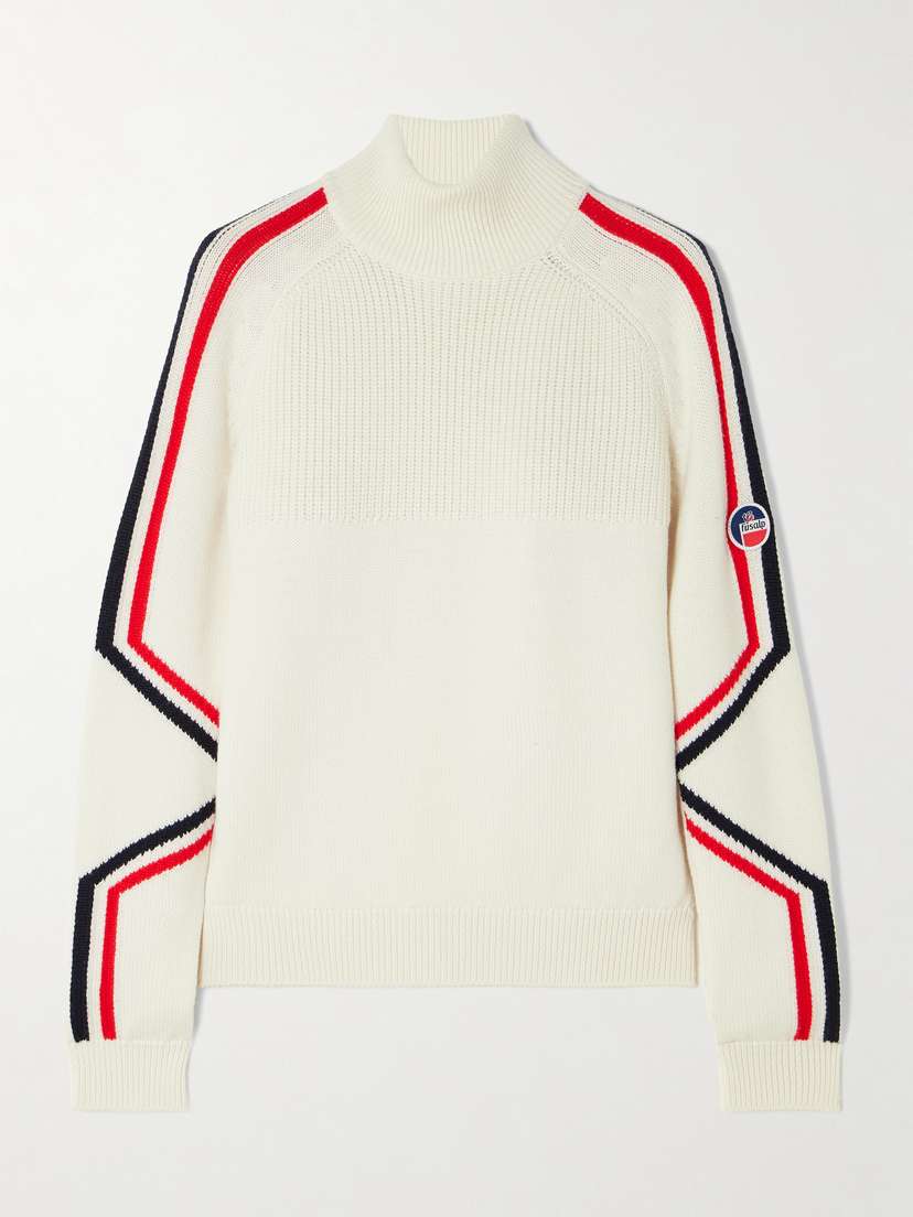 Fusalp Alea Striped Wool-jacquard Turtleneck Sweater