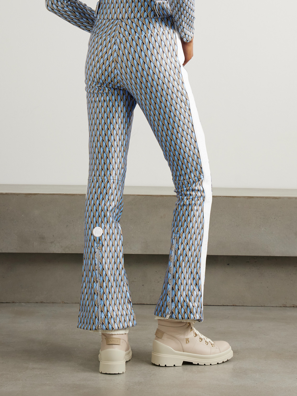 Fusalp Celia Printed Bootcut Ski Pants In Blue