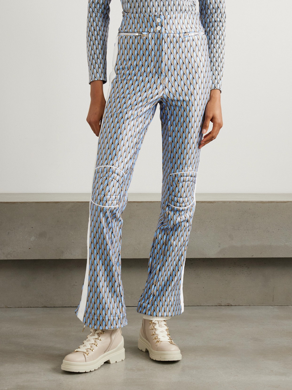 Fusalp Celia Printed Bootcut Ski Pants In Blue