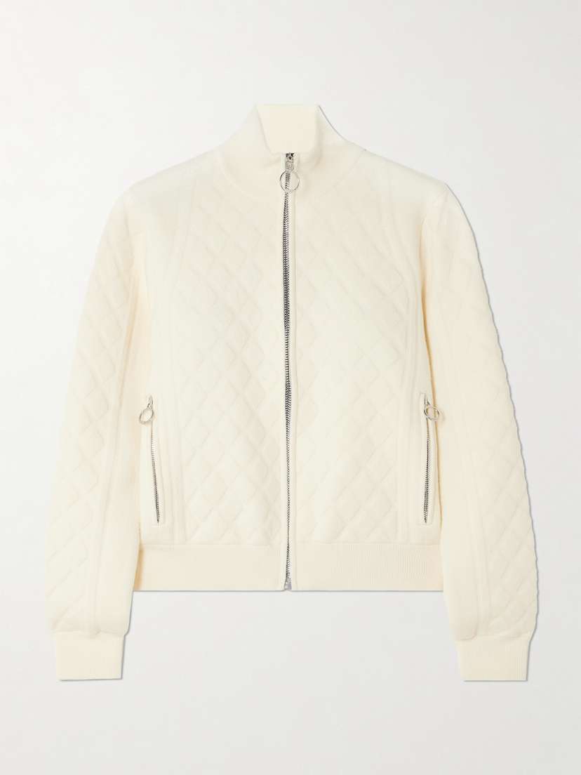 Fusalp Nuria Quilted Wool-blend Turtleneck Cardigan