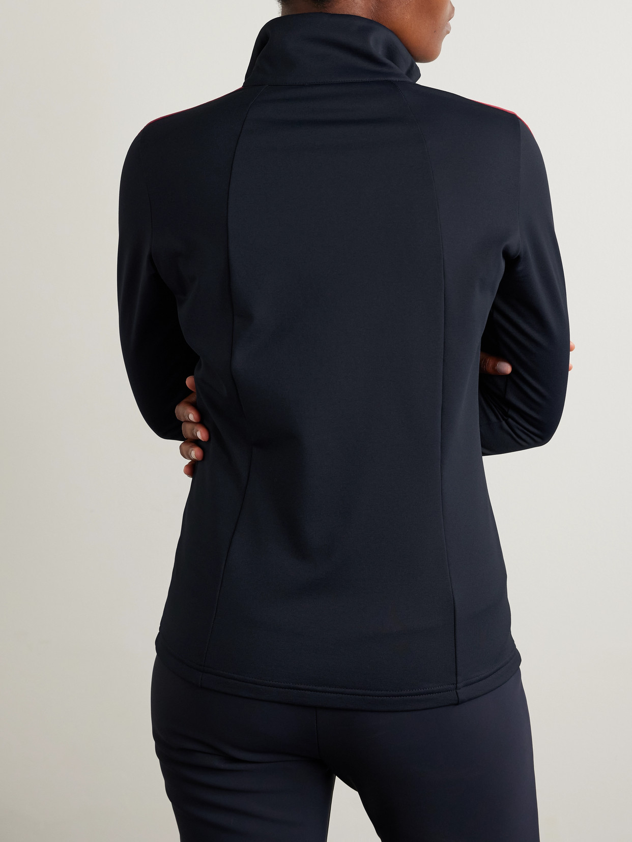 Fusalp Stellia Ii Grosgrain-trimmed Stretch-jersey Base Layer In Blue