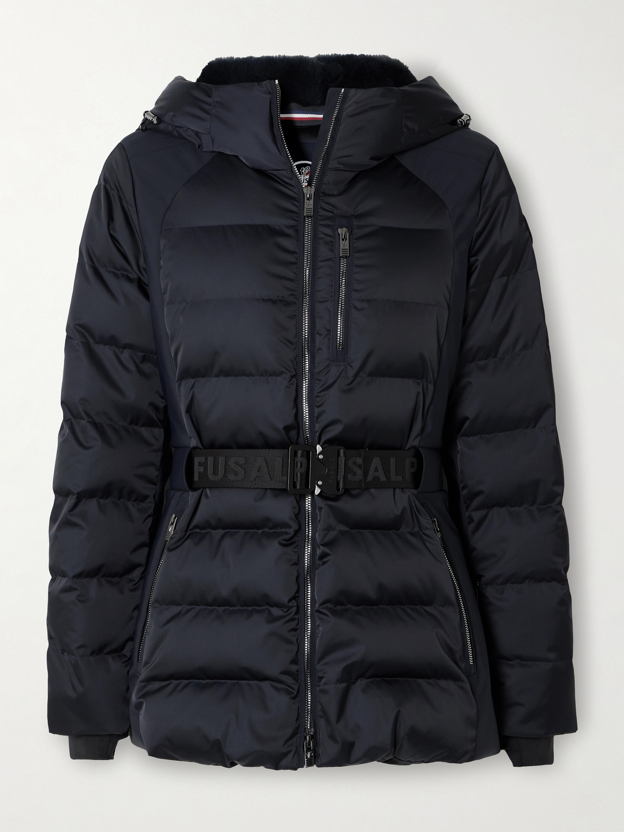 Fusalp Maela Faux Fur-trimmed Quilted Hooded Ski Jacket In Blue