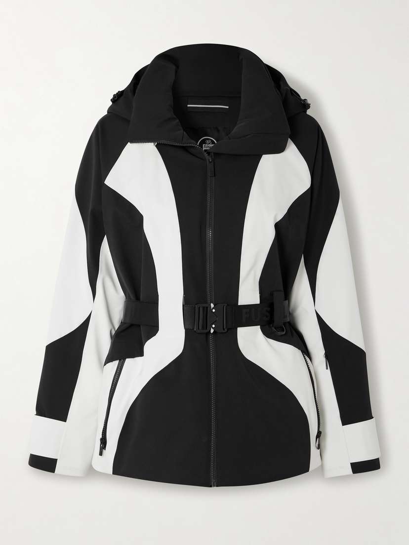 Fusalp Lexa Belted Hooded Two-tone Ski Jacket