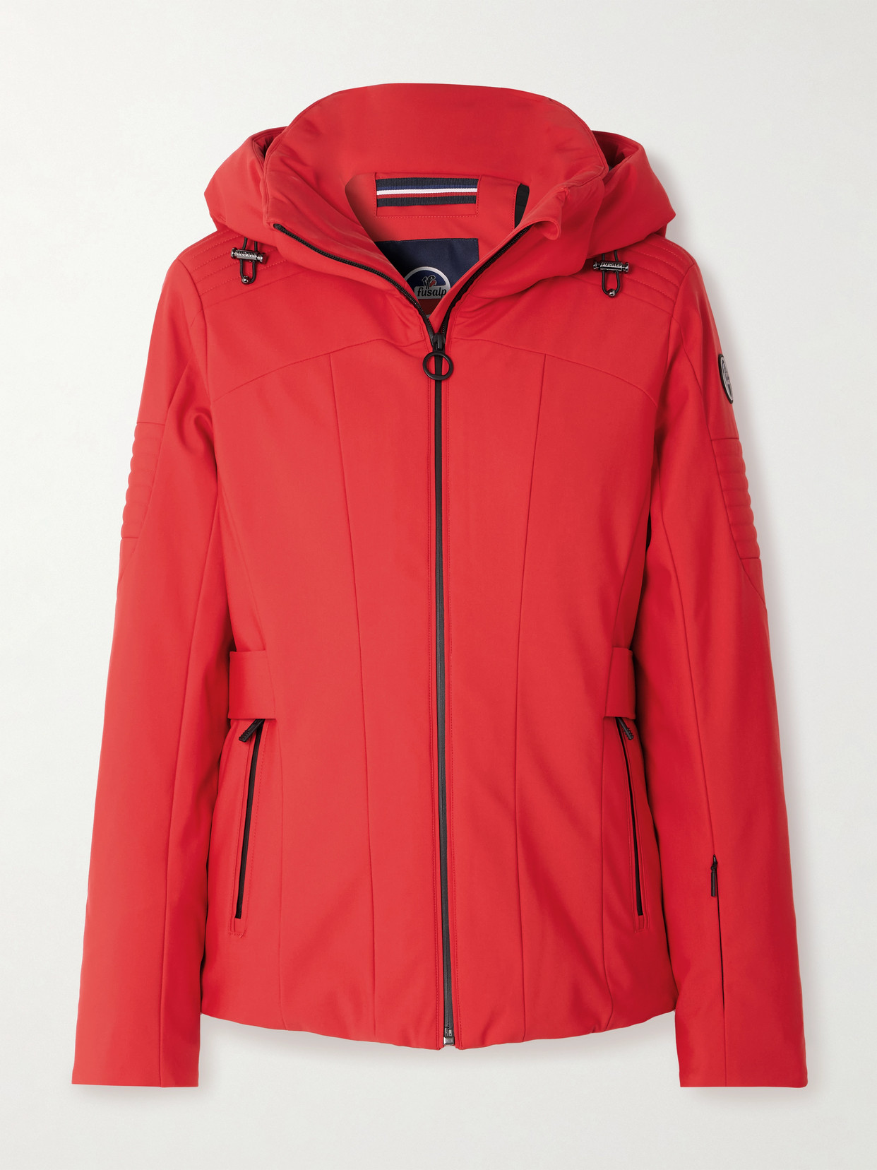 Fusalp Katarina Hooded Paneled Shell Ski Jacket In Red