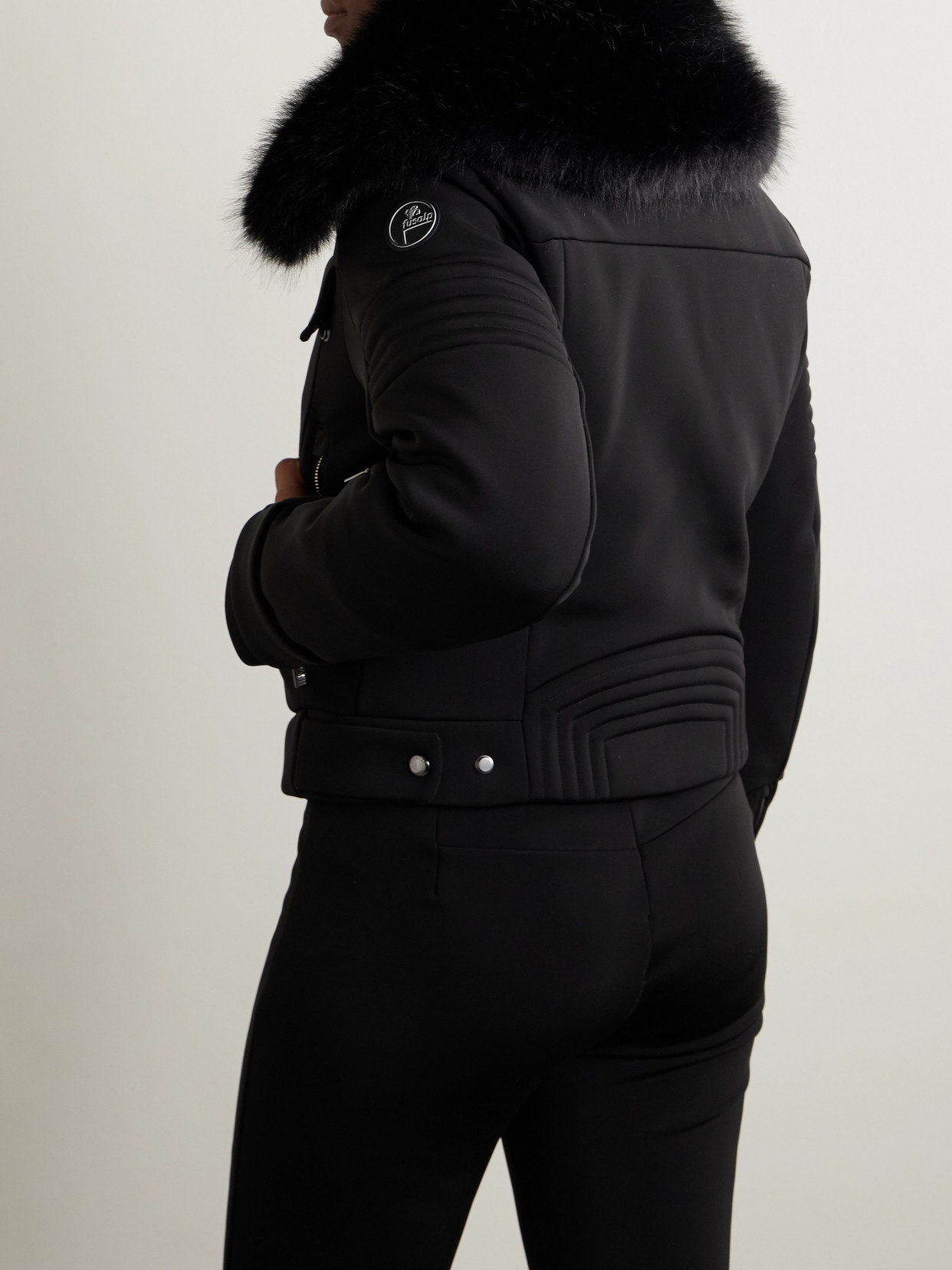 Fusalp Maeli Faux Fur-trimmed Hooded Ski Jacket In Black