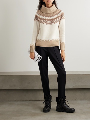 BOGNER Ingrid Fair Isle cashmere turtleneck sweater