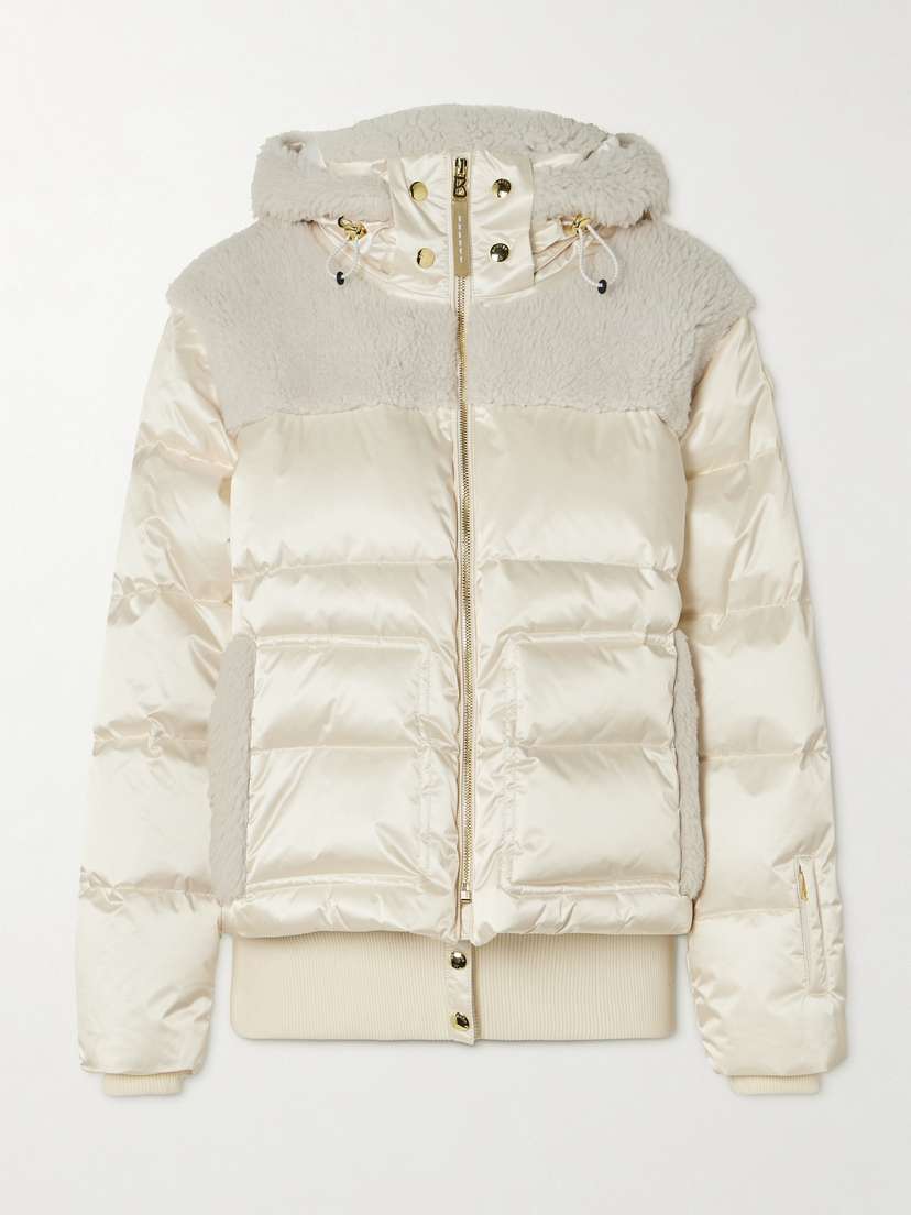 Bogner Dia Hooded Shearling-trimmed Quilted Down Ski Jacket