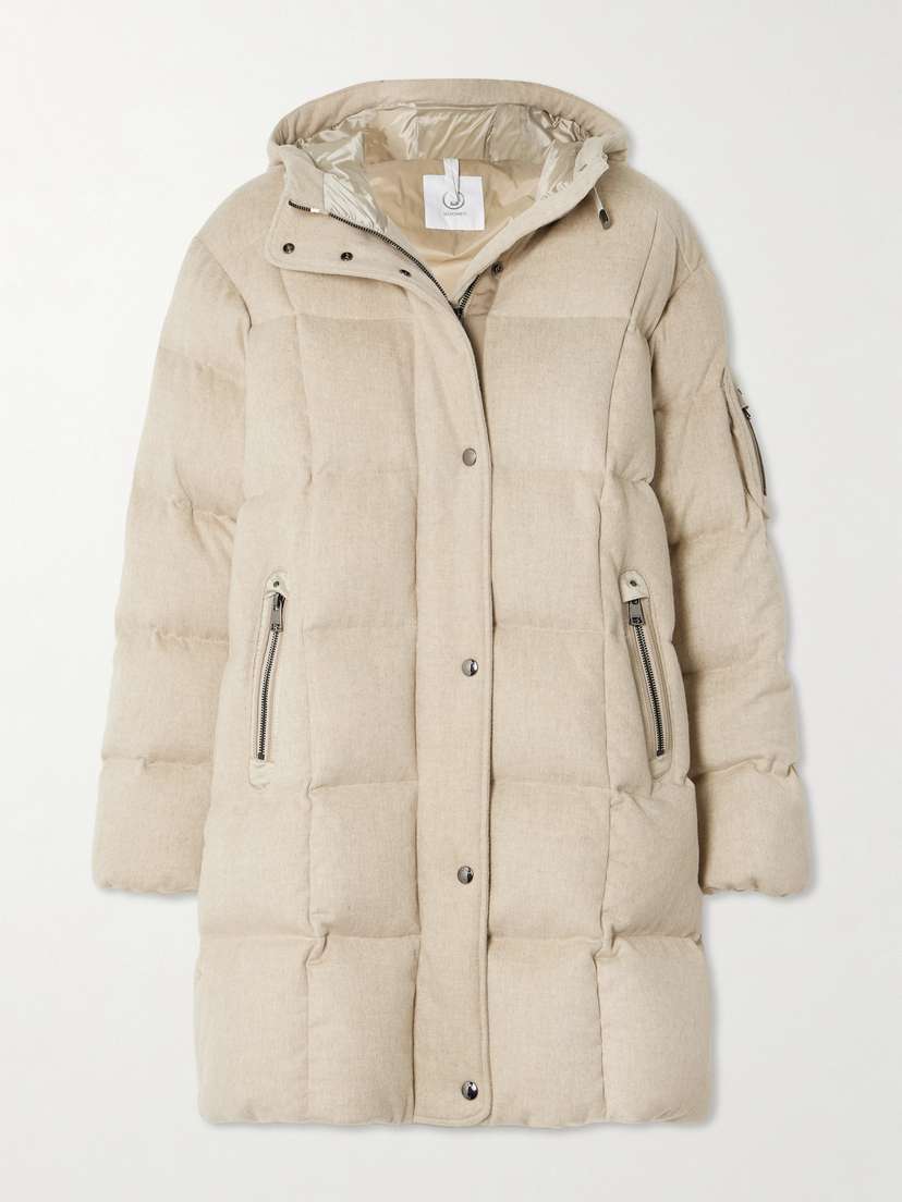 Bogner Fanja Hooded Quilted Cashmere Down Coat