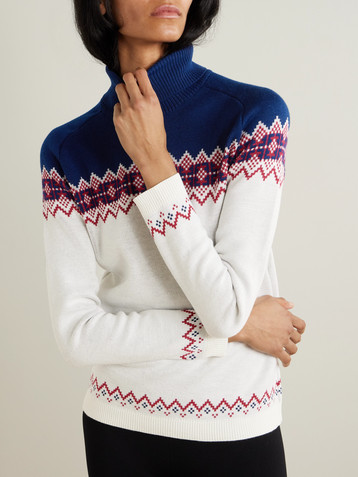 FALKE ERGONOMIC SPORT SYSTEM Jacquard-knit wool-blend turtleneck sweater