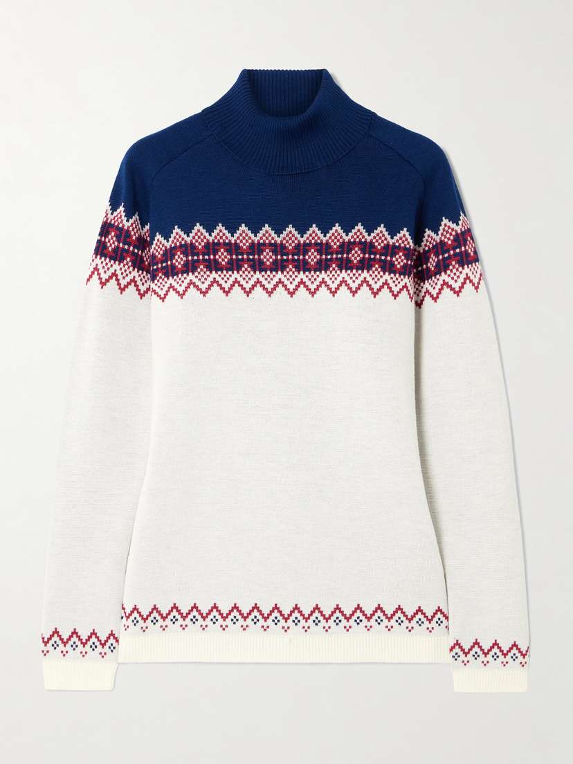 FALKE Ergonomic Sport System Jacquard-knit Wool-blend Turtleneck Sweater