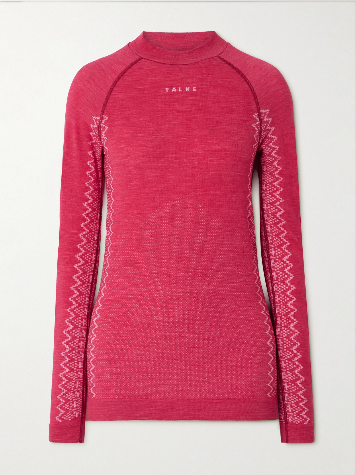 Falke Nordic Wool-blend Top In Red