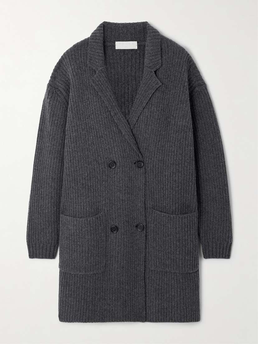 FALKE Ergonomic Sport System Double-breasted Ribbed Wool Cardigan