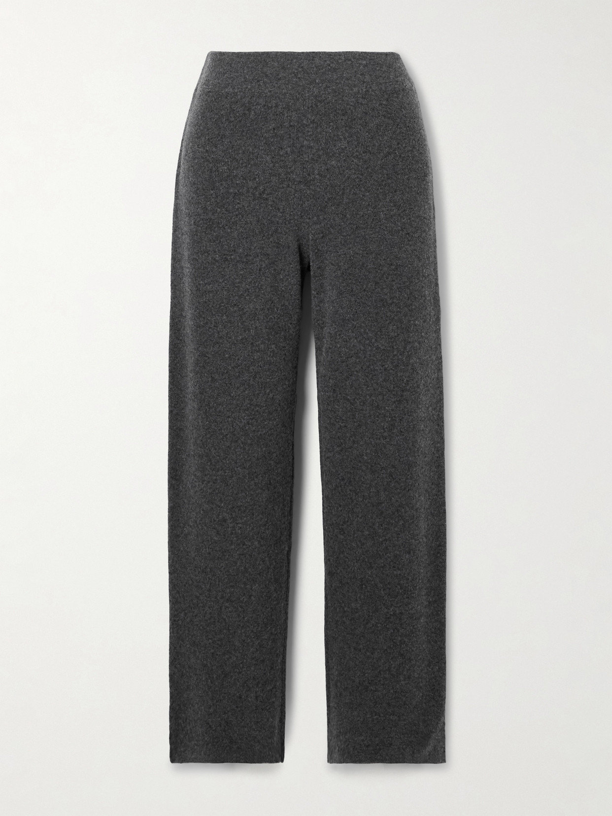 Falke Cropped Wool Straight-leg Trousers In Grey