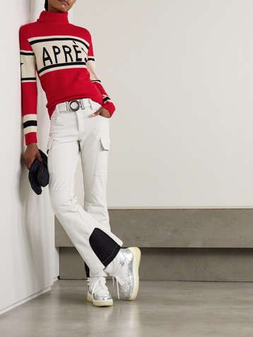 PERFECT MOMENT Schild intarsia merino wool turtleneck sweater