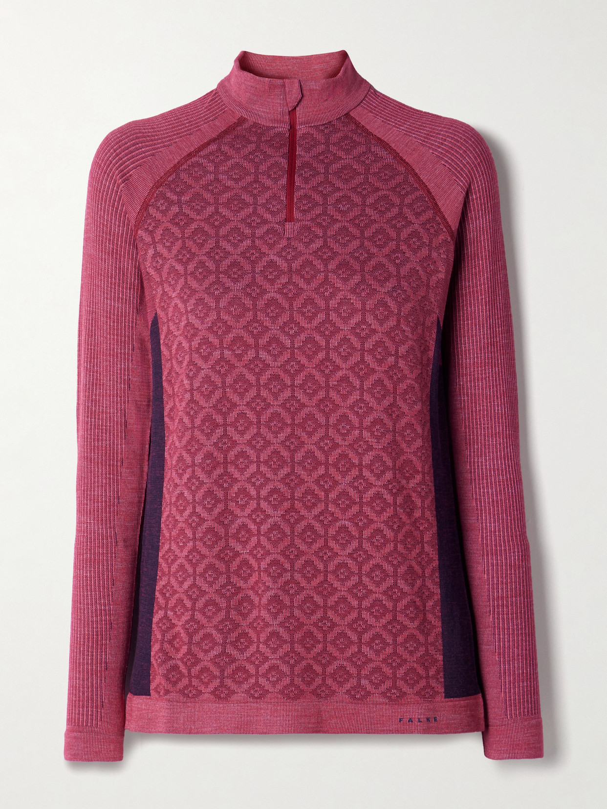 Falke Jacquard-knit Top In Red