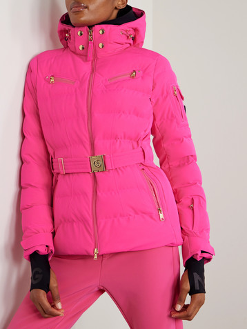 BOGNER Ellya layered belted quilted ski jacket