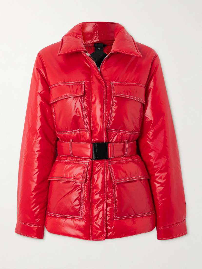 Perfect Moment Jade Belted Quilted Padded Glossed-shell Ski Jacket