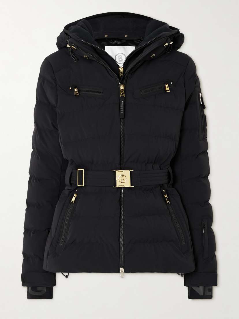 Bogner Ellya Hooded Belted Quilted Ski Jacket