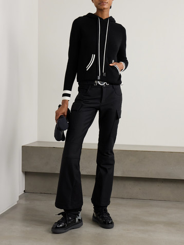 PERFECT MOMENT Hayley two-tone merino wool hoodie