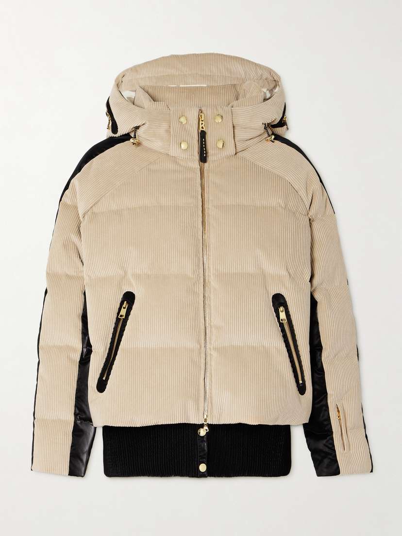 Bogner Inka Hooded Quilted Corduroy And Ripstop Ski Jacket
