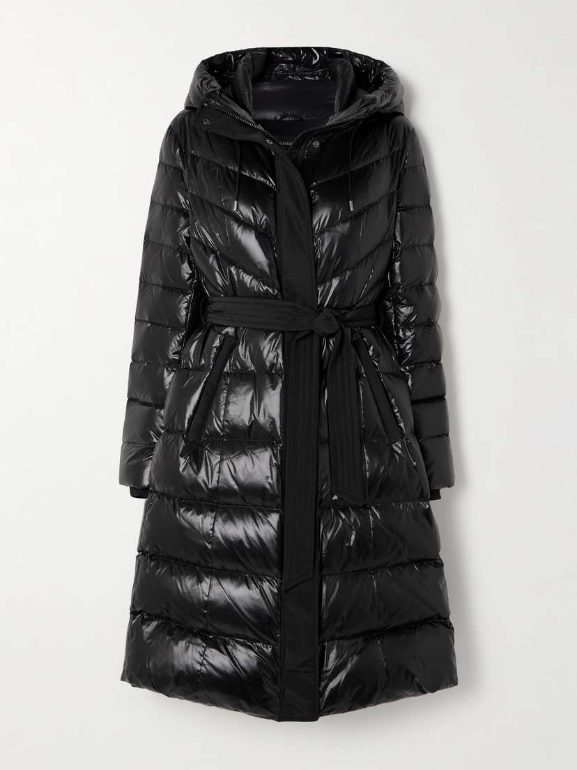 Mackage Coralia Belted Quilted Glossed Recycled-shell Down Coat